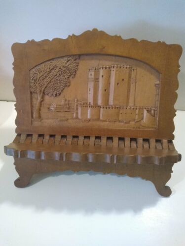 Carved Wood Book Holder, Germany c 1970 - Picture 1 of 9