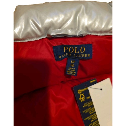 Polo Ralph Lauren Silver & Black Puffer Jacket Size 8 (S/P) – New With Tags - Picture 4 of 5