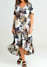 TS TAKING SHAPE plus size S / 16 Perissa Dress stretch light hi-low NWT rrp$140!