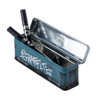 Molotow Liquid Chrome Train Tin Bundle - 3 Spiegeleffekt Marker & Aufbewahrungskoffer