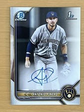 2022 Bowman Chrome 1st Autograph Antonio Pinero RC Brewers CPA-AP
