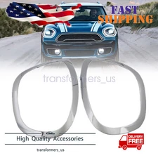 2Pcs Headlight Bezel Set For 2017-2023 Mini Cooper Countryman Left & Right Side