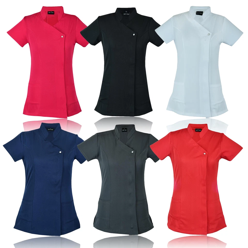 Beauty Tunic Hairdressing Spa Massage Therapist Health Work Nail Salon Uniform - Image 3 of 4