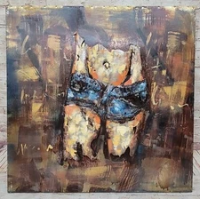 Solid Metal frame wall painting rust-proof metallic sculpture painting eco-frien