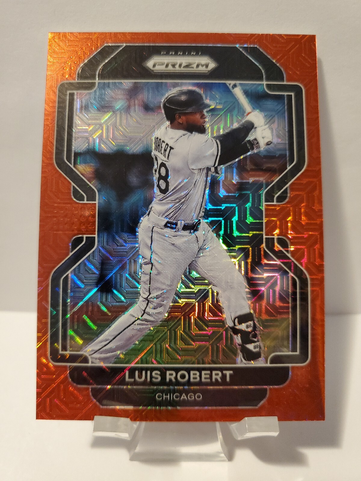 2022 Prizm Baseball Luis Robert Red Mojo Prizm /149 Tier II #196