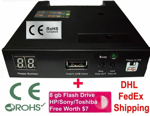 Floppy Drive to USB Converter ProtoTRAK MX2 CNC 720 DD + 8GB