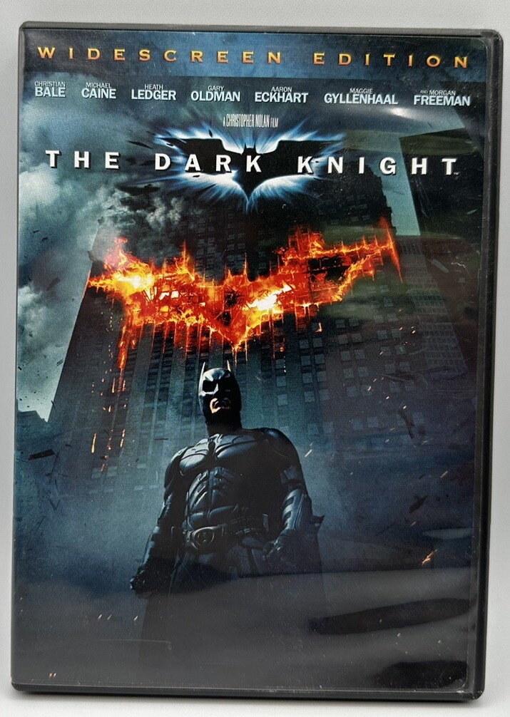 The Dark Knight 2008 DVD Widescreen Christian Bale Heath Ledger Morgan Freeman