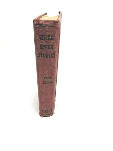 Gregg Speed Studies 3rd Edition 1946 Hardcover Vintage Book graphics Art Crafts - Picture 3 of 4