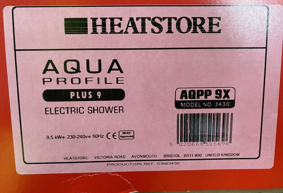 Heatstore Aqua Profile Plus 9 Electric Shower Complete System, White, AQPP  9X | eBay