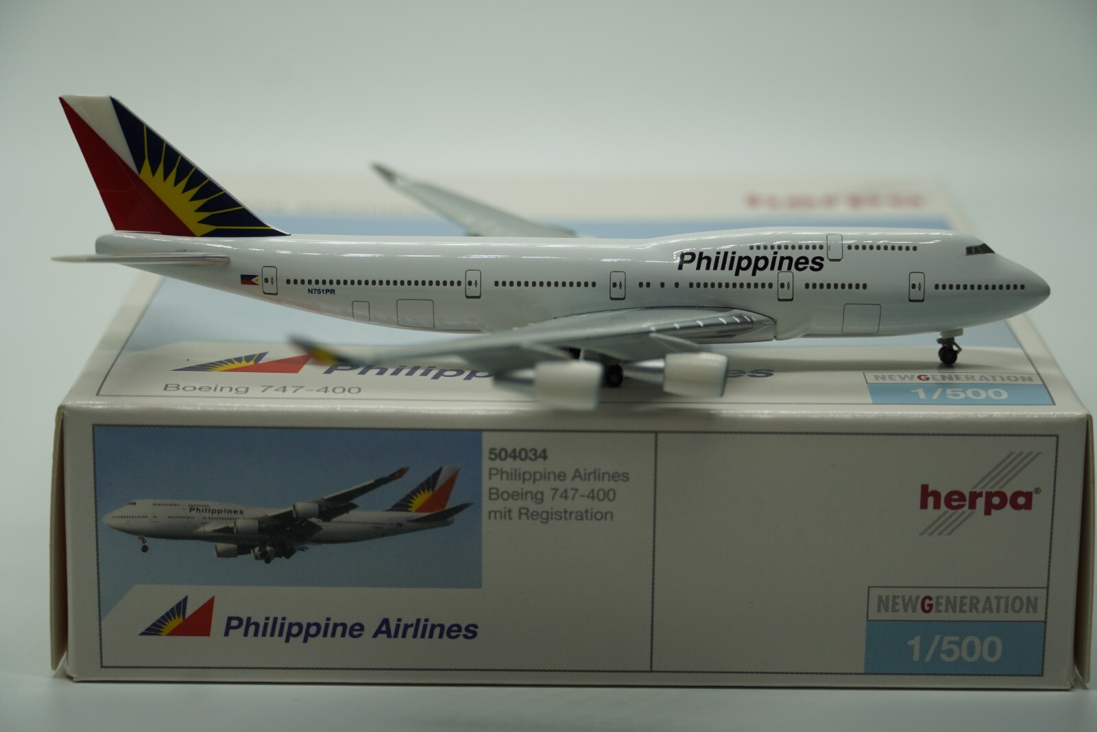 Avion Miniature Herpa 1/500 – Boeing 747-400 Cathay Pacific, Occasion Boîte