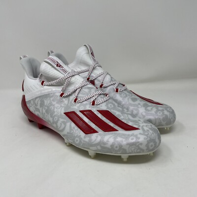 New Adidas Adizero Reign Young King Football Cleats FU6708 Floral RED Size 12