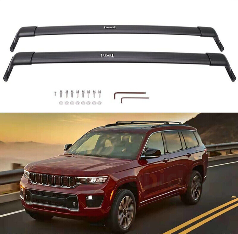 Luggage Roof Rack Rails Cargo Bar Cross Bars For Jeep Grand Cherokee L 2022-2024-image