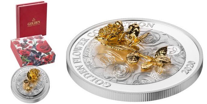 Samoa 2020 5$ Golden Flower Collection ROSE FLORA 1 Oz Samoa 2020 5$ Golden Flower Collection ROSE FLORA 1 Oz