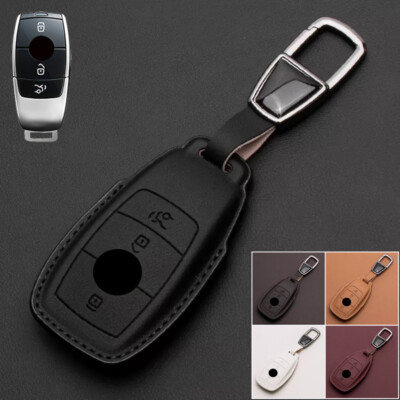 Genuine Leather Car Key Case Cover For Benz E S E200 E400 S212 A217 W212 W213