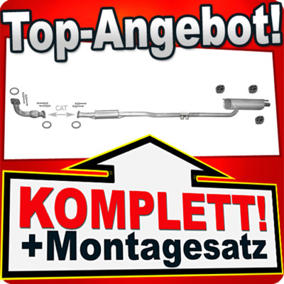 Auspuff für TOYOTA CARINA E 1.6 1.8 1996-1997 +Rohr Auspuffanlage