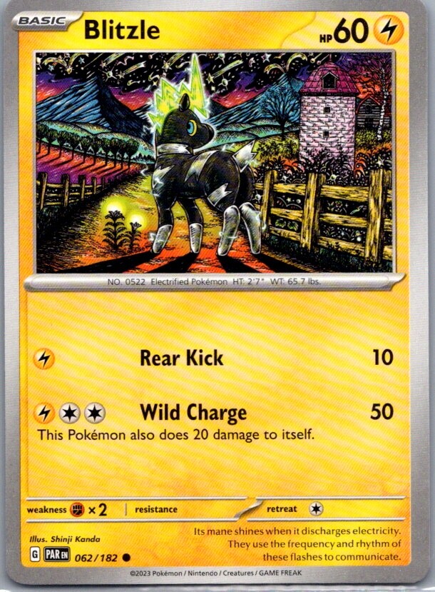 Blitzle 062/182 Pokemon Regular Card TCG Cards Collecting