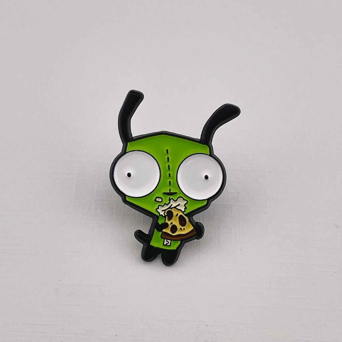 Gir Eating Pizza Invader Zim Enamel Pin 1” x 1” | eBay