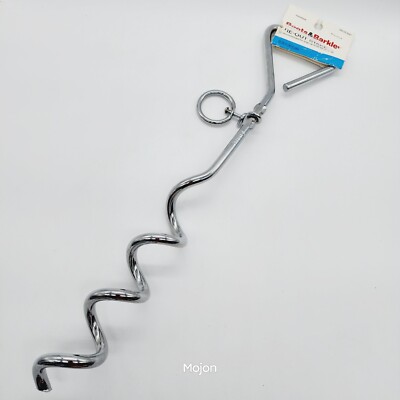 Boots & Barkley Spiral Chrome Dog Stake Up To 60 Lbs,  16''