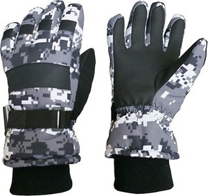 NIce Caps Boys Cold Weather Waterproof Camo Print Ski Gloves