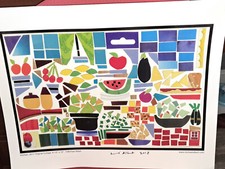MICHAEL ALBERT~COLLAGE POSTER PRINT~KITCHEN~2017 HAND SIGNED & DATED 2018