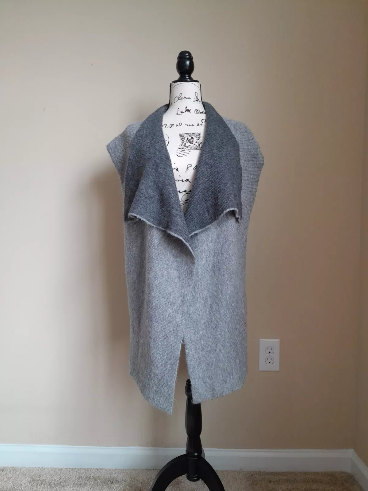 lole open front wool blend sweater