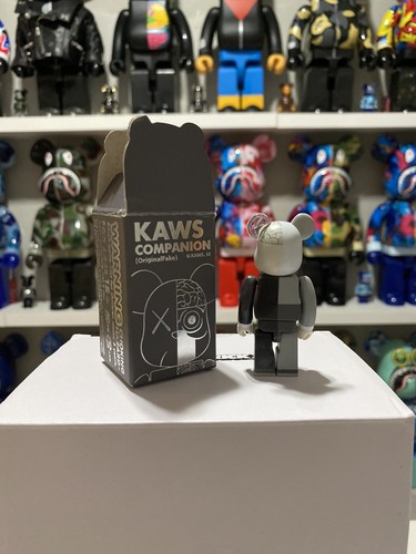 KAWS 100% Bearbrick Dissected Grey Be@rbrick Medicom Toy Gray Companion - Picture 3 of 5