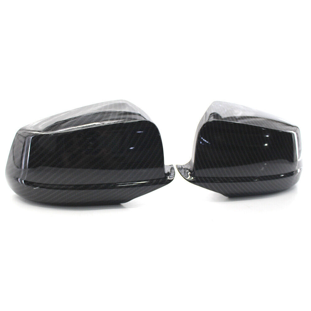 Carbon Fiber Style Door Side Mirror Cover Caps For BMW F10 F11 Pre-LCI 10-13