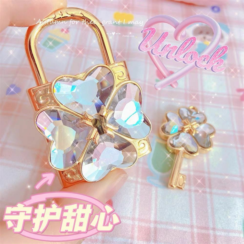 Anime Shugo Chara! Amulet Heart Hinamori Amu Necklace lock Cosplay