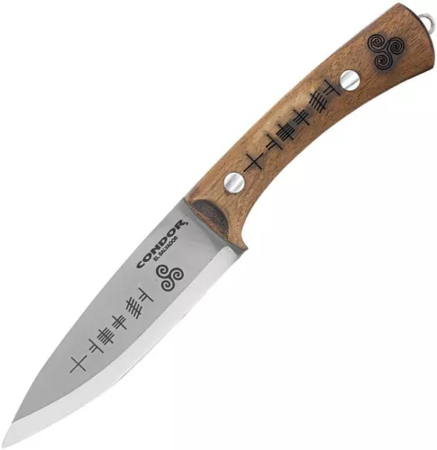 Condor Druid Fixed Knife 4.5" Satin Finish 1095HC Steel Blade Walnut Handle