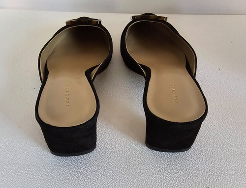 ANN TAYLOR TACONES MULES DE GAMUZA HEBILLA ESTAMPADO CAREY TALLA 7 M NUEVOS - Imagen 5 de 6