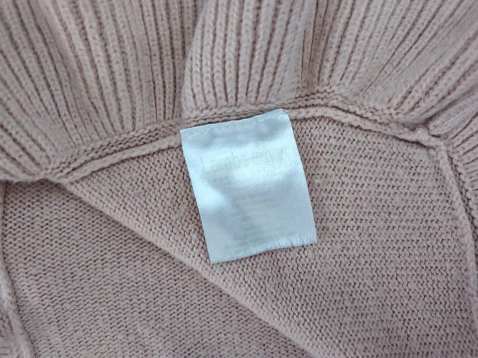 Lambs & Ivy 2011 Tan Light Brown Pinkish Ruffle Knit Baby Girl Blanket Soft Foto 4 de 4