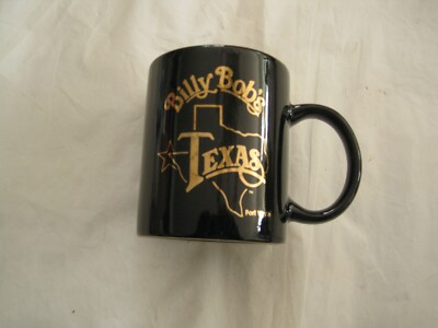BILLY BOB's Fort Worth Texas Vintage Coffee Mug Gold 8 Ounce-NEW
