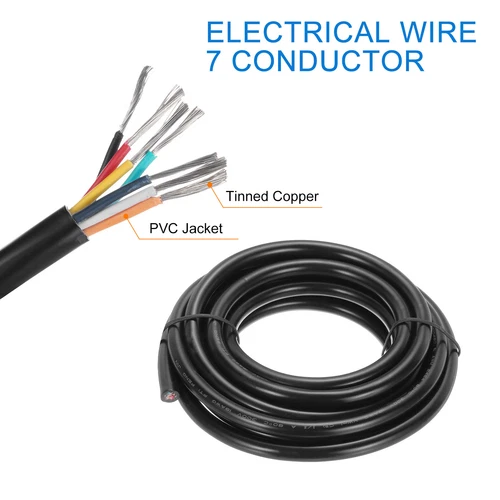 18 Gauge Electrical Wire 7 Conductor, 10 Ft/3 M UL2464 Extension Cable Cord - Picture 5 of 5