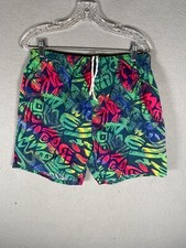 VINTAGE 80's RETRO Mcgregor Swim MULTICOLOR Hawaiian Style SHORTS Bathing suit L