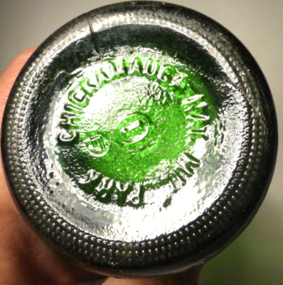 vintage ACL Soda POP Bottle:  7 OZ ''DIMPLED'' SPRITE salutes CHICKAMAUGA NAT PARK