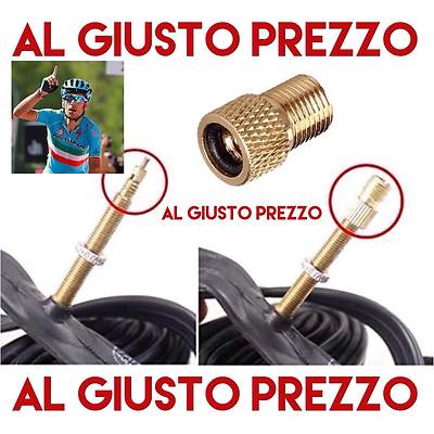 Adattatore per cerchio Bici Da Corsa. Da PRESTA a valvola adatto per  compressore | eBay