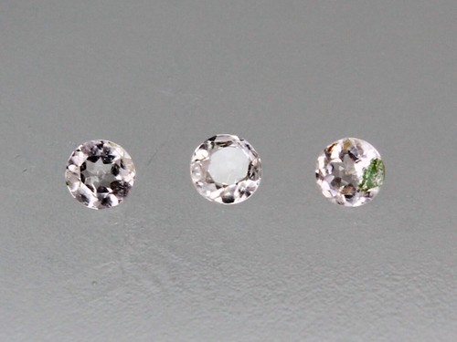 1x 2mm Natural Tourmaline Round Loose Gemstone Purple Bi-colour Colourless White - Foto 5 di 18