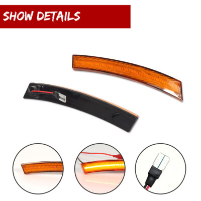 For MINI Cooper R50 R52 R53 02-08 Yellow Amber Lens LED Front Side