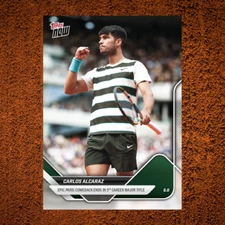 2025 Topps Now Tennis #TCA1 Carlos Alcaraz ATP Tour French Open Champion IN-HAND