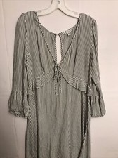 American Eagle Medium Tall Gray white Shift dress