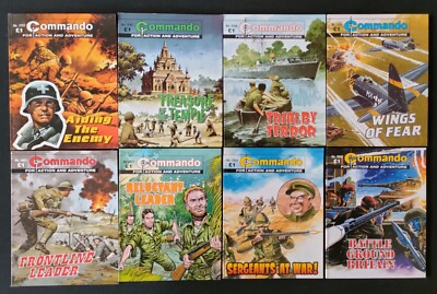 Commando Comics x8 Restposten/Konvolut £1 Ausgaben (3757 - 3840) Sehr guter Erhaltungszustand/sehr guter Erhaltungszustand+