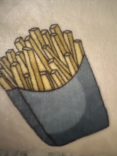Envogue Soft Plush Fleece Throw Blanket Toss French Fries in Cartons To Go 5'x6’ - Picture 8 of 9