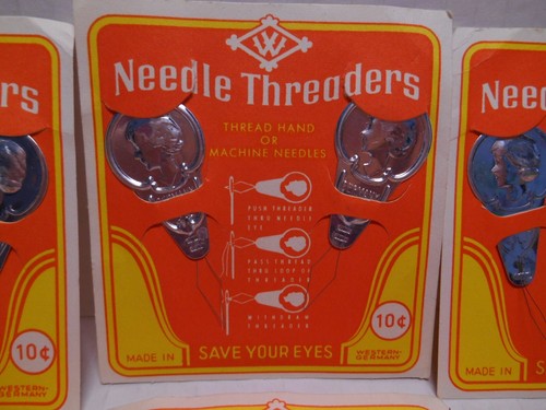 Vintage Hand/Machine Sewing Notion Wire Needle Threaders Lot of 10 West Germany - Picture 2 of 4
