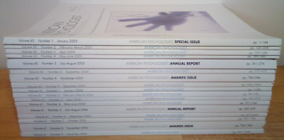 ''American Psychologist'' Journal APA Lot of 17 misc. 2005-2006