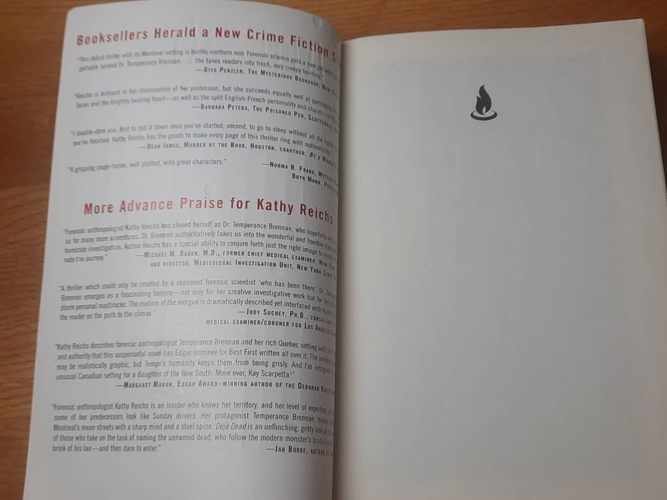 Deja Dead by Kathy Reichs Advanced Readers Copy ARC Temperance Bones Brennan  - Image 2 of 4