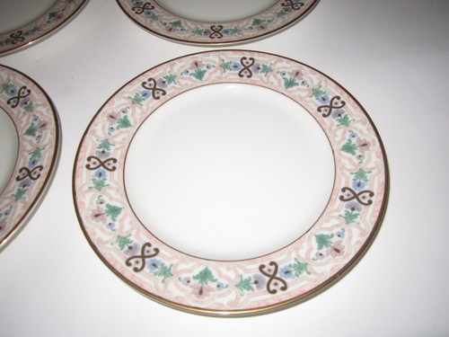Set of 4 Gorham Masterpiece Collection Empress 8 1/4" Salad Plates 24k Gold Band - Picture 5 of 11