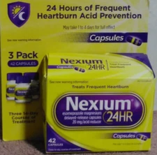 Nexium 24HR Acid Reducer 20mg., 42 Capsules FAST SHIPPING EX 02/2026