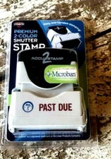 New Cosco Past Due Stamp Accustamp Premium 2 Color Shutter Stamp invoice books