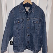 Big Mac Vintage Denim Blanket Quilted Lined Chore Coat Barn Jacket Sz L Large