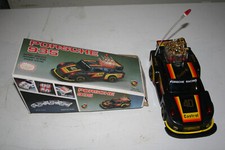 1980s MG Porsche 935 Bump 'n Go Race Car, with Box, moving pistons